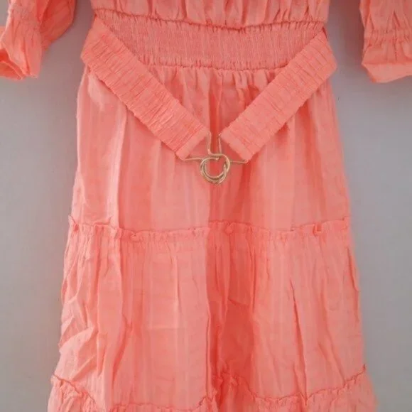 NWT Lilly Pulitzer Louisa Orange Mini Dress Size Small Off The Shoulder